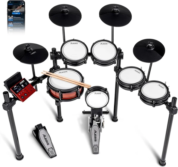 ALESIS Nitro Pro XL 10 Parça Elektronik Davul Seti - Bluetooth ve BFD Sesler Dahil ürün görseli 1