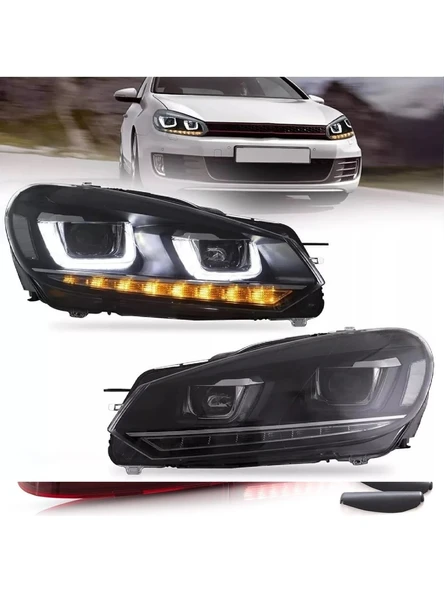 vw golf 6 uyumlu çift u kayar sinyal far ürün görseli 1