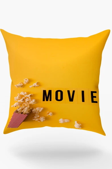 Karkan Tekstil Movie - Popcorn Baskılı Yastık ürün görseli 1