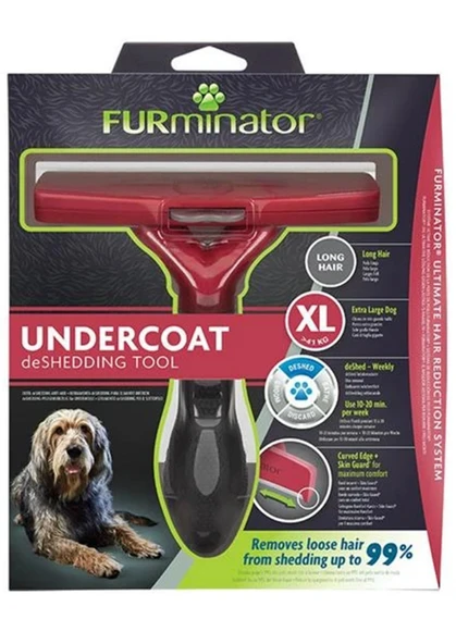 Furminator Uzun Tüylü Dev Irk Köpek Tarağı XL ürün görseli 1