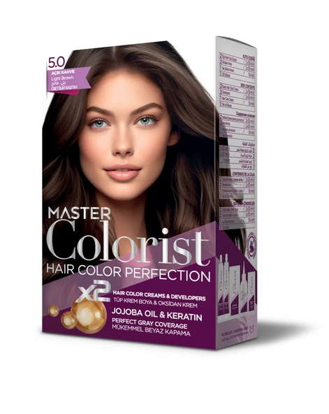 Master colorist Hair Color Perfection Set Saç Boyası 5.0 Açık Kahve ürün görseli 1