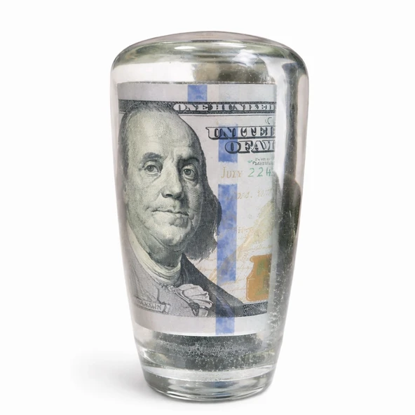 Dolar Vites Topuzu-Epoksi Şeffaf Vites Topuzu-100 Dolar ürün görseli 1