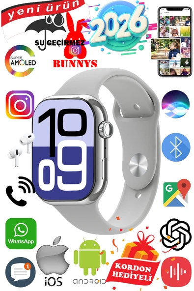 Omix X700 Uyumlu Su Geçirmez Akıllı Saat 45MM Kordon Hediyeli 4GB Amoled Ekran ürün görseli 1