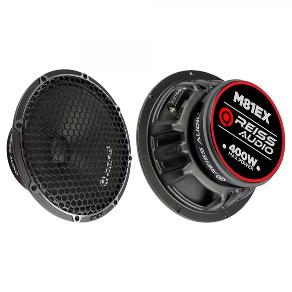 Reiss Audio RS-M81EX Midrange Hoparlör 20 cm 800W Maksimum 400 RMS Güç Kapaklı 2 Adet Takım ürün görseli 1