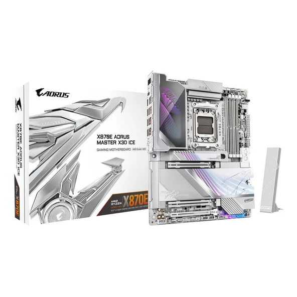 GIGABYTE ANAKART AMD AM5 ATX X870E A MASTER X ICE ürün görseli 1