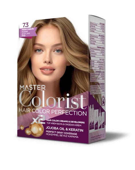 Master colorist Hair Color Perfection Set Saç Boyası 7.3 Fındık Kabuğu ürün görseli 1