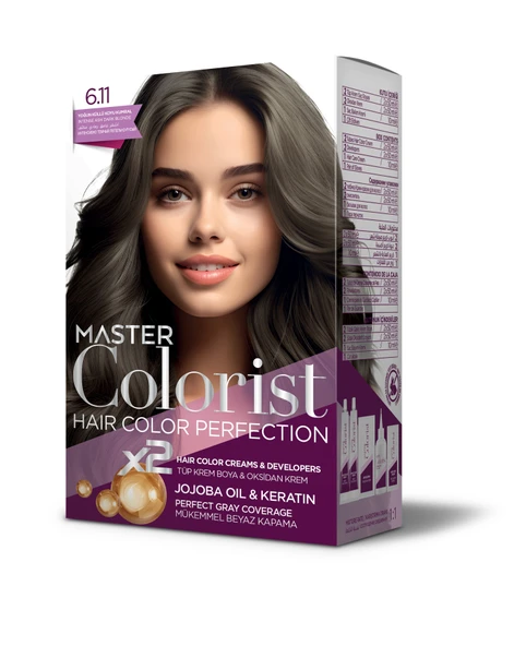 Master colorist Hair Color Perfection Set Saç Boyası 6.11 Yoğun Küllü Koyu Kumral ürün görseli 1