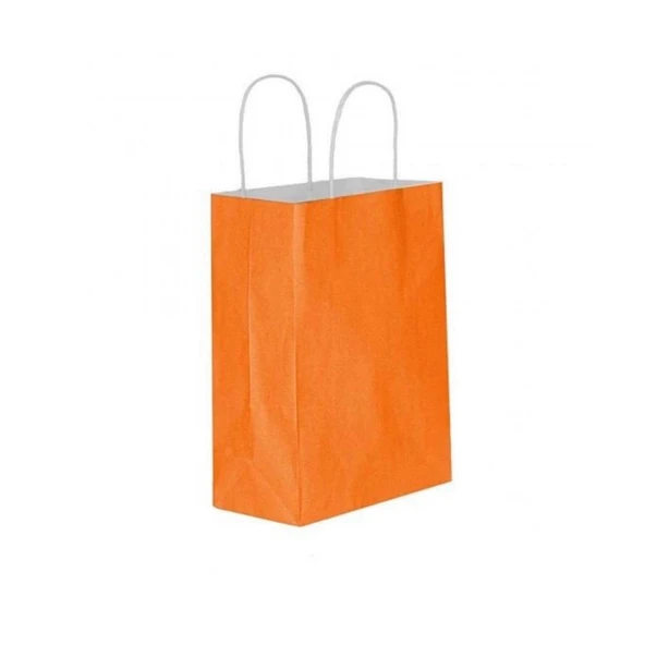 Turuncu Kraft Çanta Büyük Boy 31x12x41 cm 25 Adet ürün görseli 1