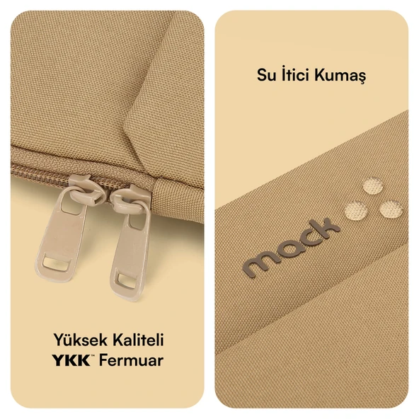 MACK MCE-1503 14.1 NOVA Eco Notebook Sleeve Camel - Resim 4