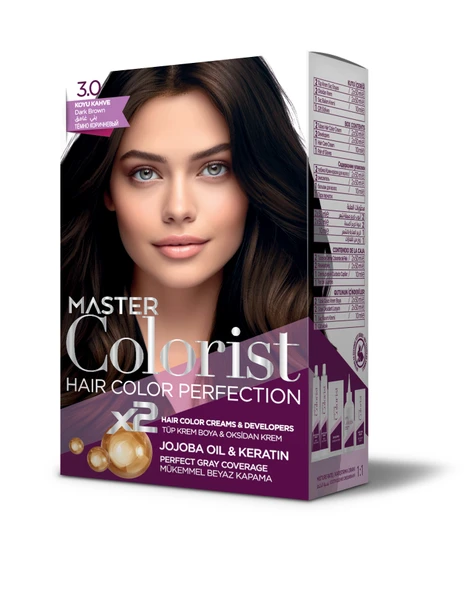 Master colorist Hair Color Perfection Set Saç Boyası 3.0 Koyu Kahve ürün görseli 1