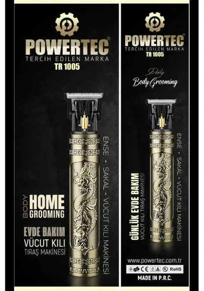 Powertec TR-1005 Lazer-epilasyon Öncesi Tüm Vücut Tıraş Makinesi Sakal-ense-vücut Kahverengi ürün görseli 1