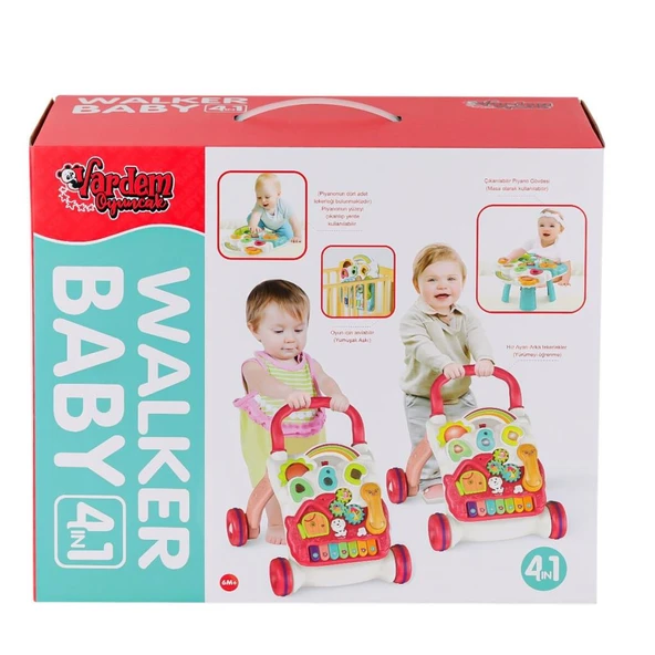 BIB-6018 Pianolu Yürüme Arkadaşı 4IN1 ürün görseli 1