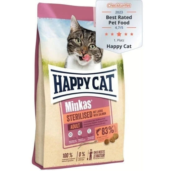 Happy Cat Minkas Sterilised Salmon Kedi Maması 4 kg ürün görseli 1