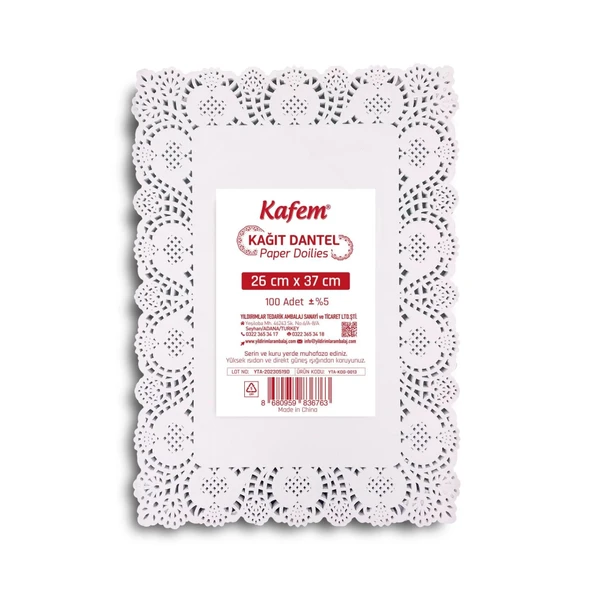 26x37 cm Dantel Kağıt 100 Adet ürün görseli 1
