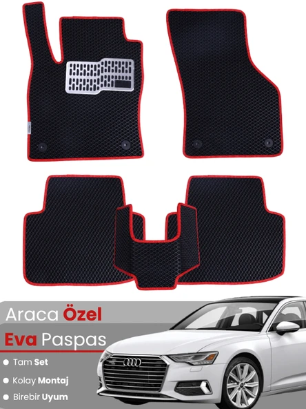 AUDİ A6 SEDAN (2019-2025) Uyumlu EVA Paspas Tam Set–Araca Özel,Su Geçirmez,Kolay Montaj ürün görseli 1