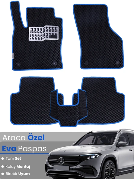 Mercedes Benz EQB (2021-2025) Uyumlu EVA Paspas Tam Set–Araca Özel Tasarım,Su Geçirmez,Kolay Montaj ürün görseli 1