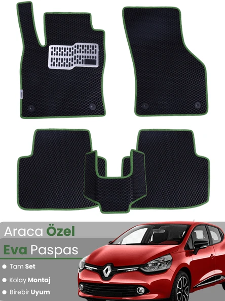 Renault Clio 4 Hatchback (2012-2019) Uyumlu EVA Paspas Tam Set – Birebir Uyum,Araca Özel Tasarım ürün görseli 1