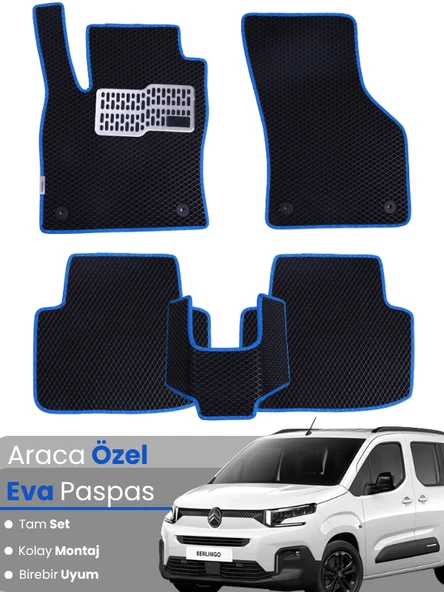 Citroen Berlingo (2019 ve Sonrası) EVA Paspas Tam Set – Birebir Uyum,Araca Özel Tasarım,Kolay Montaj ürün görseli 1