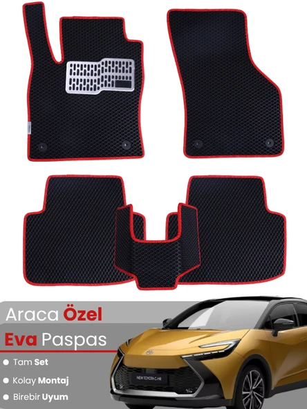 Totota C-HR (2023-2025) Uyumlu EVA Paspas Tam Set – Birebir Uyum,Araca Özel Tasarım,Su Geçirmez ürün görseli 1