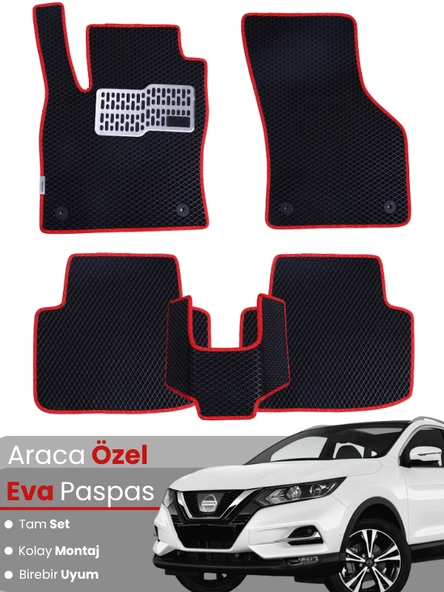 Nissan Qashqai (2014-2021) Uyumlu EVA Paspas Tam Set–Birebir Uyum,Su Geçirmez,Kolay ve Hızlı Montaj ürün görseli 1