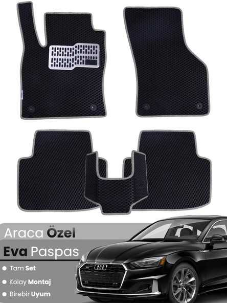 AUDİ A5 (2016-2025) Uyumlu EVA Paspas Tam Set–Araca Özel,Su Geçirmez,Hızlı ve Kolay Montaj ürün görseli 1