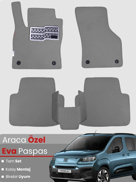 Fiat Doblo (2023-2024) Uyumlu EVA Paspas Tam Set – Birebir Uyum, Araca Özel Tasarım,Kolay Montaj ürün görseli 1