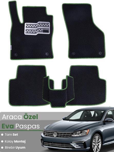 Volkswagen Passat B7 (2011-2014) Uyumlu EVA Paspas Tam Set–Araca Özel,Su Geçirmez,Hızlı Montaj ürün görseli 1