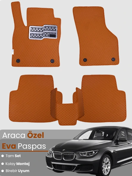 BMW 5 SERİSİ F10 SEDAN (2010-2017) Uyumlu EVA Paspas Tam Set–Araca Özel,Su Geçirmez ürün görseli 1