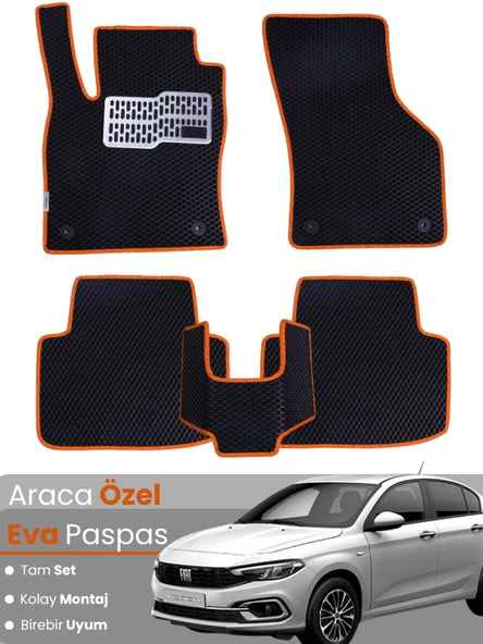 Fiat Egea (2015-2025) Uyumlu EVA Paspas Tam Set – Birebir Uyum, Araca Özel Tasarım,Kolay Montaj ürün görseli 1