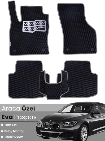 BMW 5 SERİSİ F10 SEDAN (2010-2017) Uyumlu EVA Paspas Tam Set–Araca Özel,Su Geçirmez ürün görseli 1