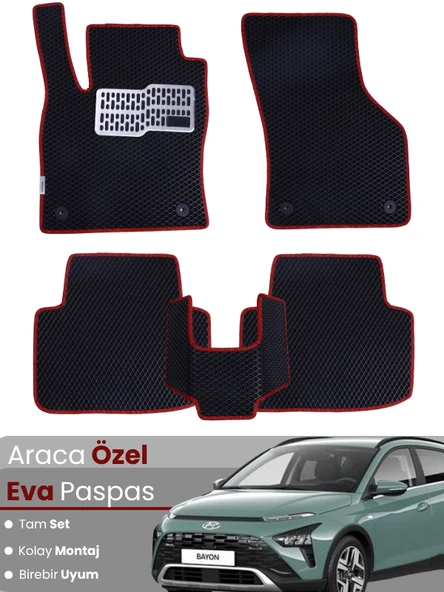 Hyundai Bayon (2021-2025) Uyumlu EVA Paspas Tam Set – Araca Özel Tasarım, Su Geçirmez,Kolay Montaj ürün görseli 1