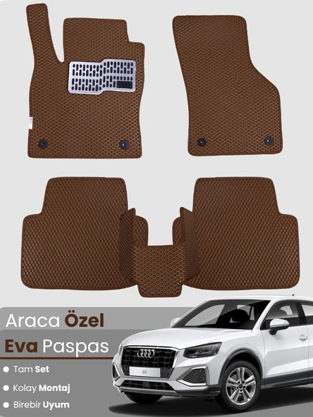 AUDİ Q2 (2020-2024) Uyumlu EVA Paspas Tam Set–Araca Özel,Su Geçirmez,Hızlı ve Kolay Montaj ürün görseli 1