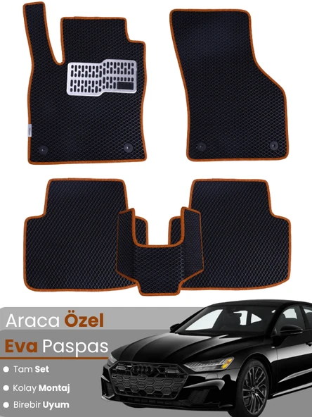 AUDİ A7 (2018-2024) Uyumlu EVA Paspas Tam Set–Araca Özel,Su Geçirmez,Hızlı ve Kolay Montaj ürün görseli 1