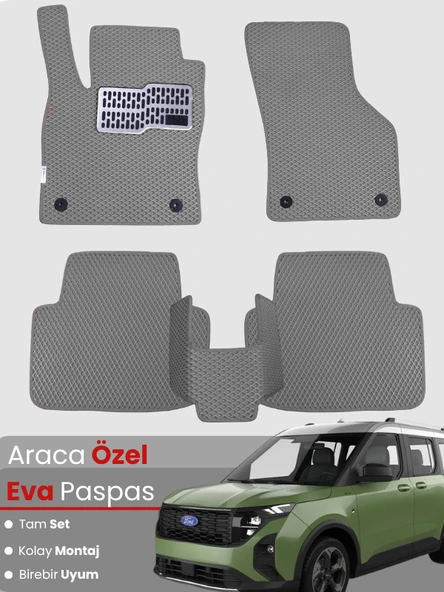 Ford Courier (2024-2025) Uyumlu EVA Paspas Tam Set – Birebir Uyum,Su Geçirmez,Kolay ve Hızlı Montaj ürün görseli 1