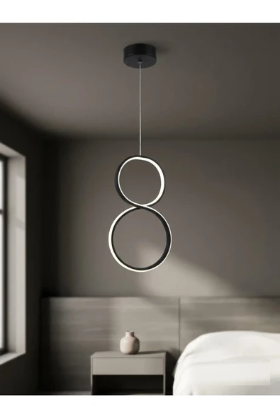 3 Renk Loop Masa Lambası LED Modern Siyah Loop Tasarım Dekoratif Aydınlatma ürün görseli 1
