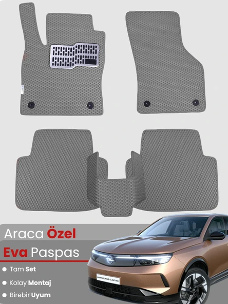 Opel Grandland (2025) Uyumlu EVA Paspas Tam Set – Birebir Uyum,Su Geçirmez,Hızlı ve Kolay  Montaj ürün görseli 1