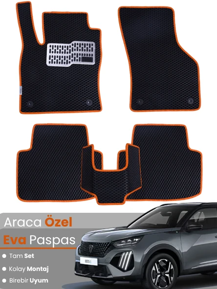Peugeot 2008 Elektrikli (2023-2025) Uyumlu EVA Paspas Tam Set–Birebir Uyum,Su Geçirmez,Hızlı Montaj ürün görseli 1