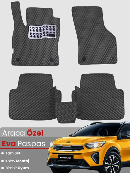 Kia Stonic (2017-2025) Uyumlu EVA Paspas Tam Set – Birebir Uyum,Araca Özel Tasarım,Kolay Montaj ürün görseli 1