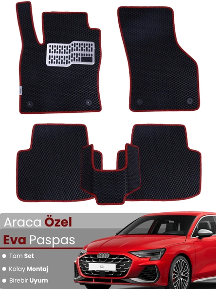 AUDİ A3 HATCHBACK (2020-2025) Uyumlu EVA Paspas Tam Set–Araca Özel,Su Geçirmez,Kolay Montaj ürün görseli 1
