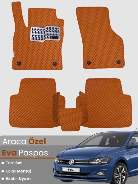 Volkswagen Polo (2017-2025) Uyumlu EVA Paspas Tam Set–Araca Özel,Su Geçirmez,Hızlı ve Kolay Montaj ürün görseli 1