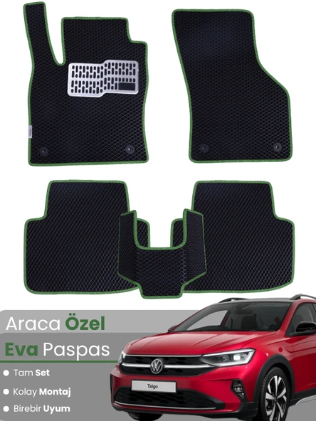 Volkswagen Taigo (2021-2025) Uyumlu EVA Paspas Tam Set–Araca Özel,Su Geçirmez,Hızlı ve Kolay Montaj ürün görseli 1