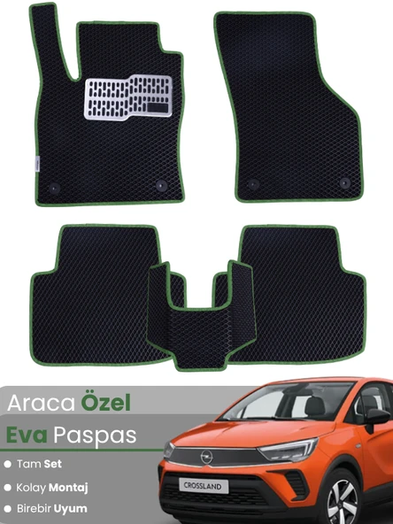 Opel Crossland (2020-2025) Uyumlu EVA Paspas Tam Set – Birebir Uyum,Su Geçirmez,Hızlı Montaj ürün görseli 1