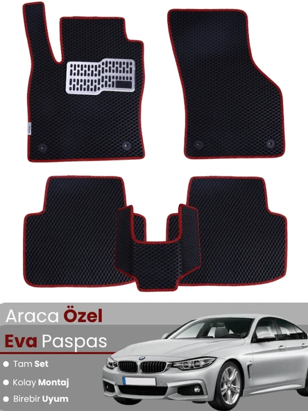 BMW 4 SERİSİ F36 XDRİVE (2014-2020) Uyumlu EVA Paspas Tam Set–Araca Özel,Su Geçirmez ürün görseli 1
