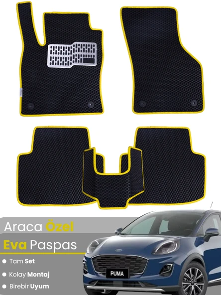 Ford Puma (2020-2024) Uyumlu EVA Paspas Tam Set – Birebir Uyum,Araca Özel Tasarım,Kolay Montaj ürün görseli 1