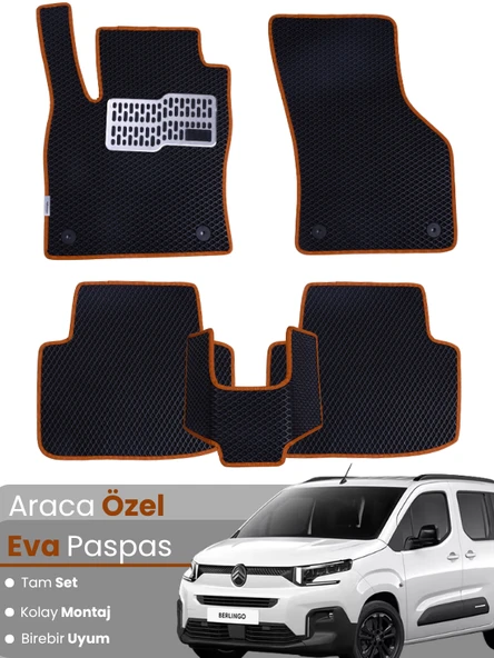 Citroen Berlingo (2019 ve Sonrası) EVA Paspas Tam Set – Birebir Uyum,Araca Özel Tasarım,Kolay Montaj ürün görseli 1