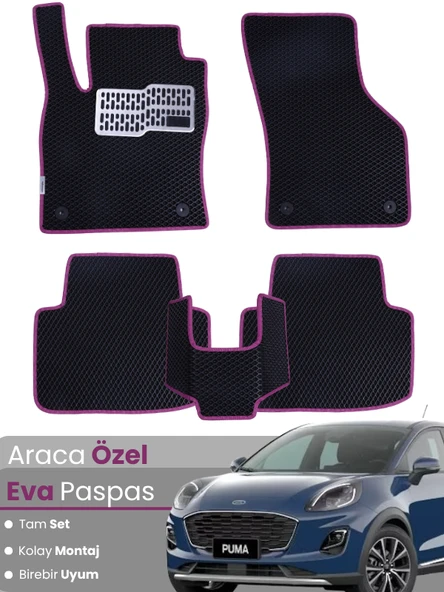 Ford Puma (2020-2024) Uyumlu EVA Paspas Tam Set – Birebir Uyum,Araca Özel Tasarım,Kolay Montaj ürün görseli 1