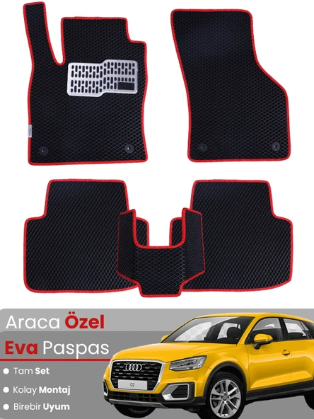 AUDİ Q2 (2016-2020) Uyumlu EVA Paspas Tam Set–Araca Özel,Su Geçirmez,Hızlı ve Kolay Montaj ürün görseli 1