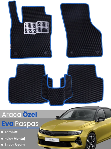 Opel Astra L Benzinli (2022-2025) Uyumlu EVA Paspas Tam Set–Araca Özel Kesim,Kaymaz,Kolay Montaj ürün görseli 1