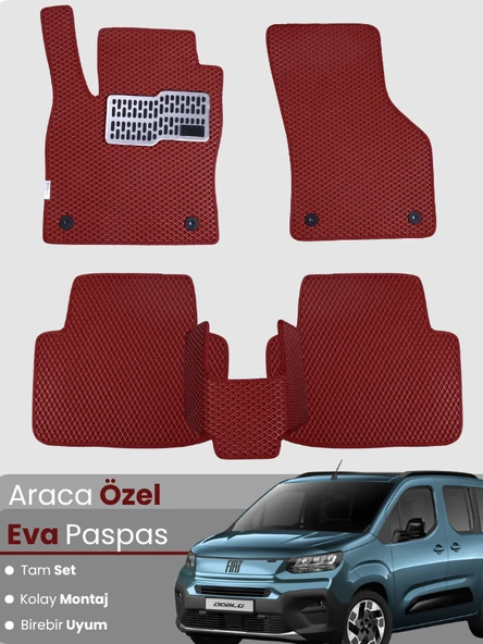 Fiat Doblo (2023-2024) Uyumlu EVA Paspas Tam Set – Birebir Uyum, Araca Özel Tasarım,Kolay Montaj ürün görseli 1