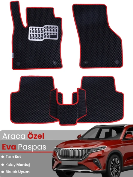 Togg T10X (2023-2025) Uyumlu EVA Paspas Tam Set–Araca Özel,Su Geçirmez,Hızlı ve Kolay Montaj ürün görseli 1